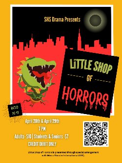 Flyer for SHS production of Little Shop of Horrors